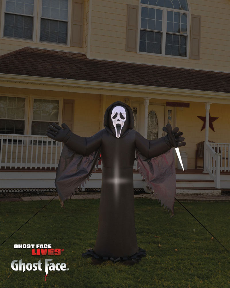Light Up Scream Ghost Face Lawn Inflatable 1.8m