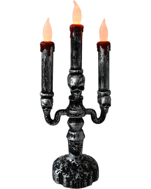 Light Up Skeleton Candelabra Decoration 32cm