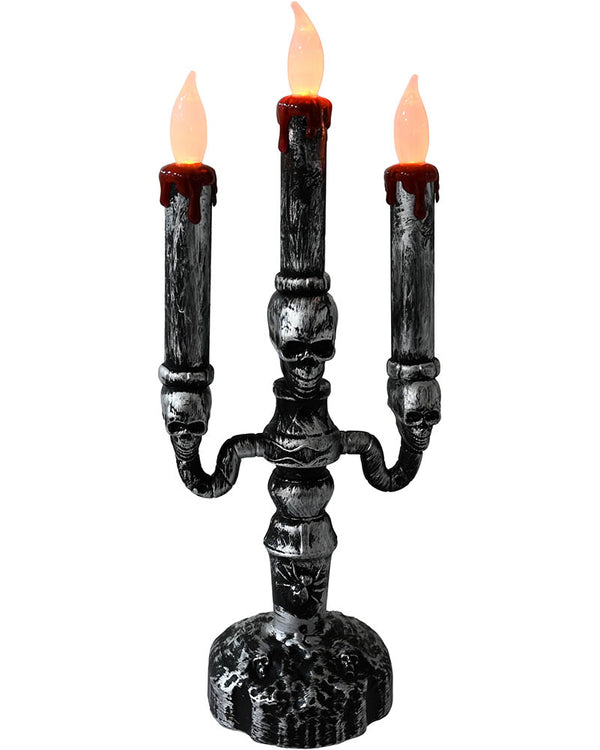 Light Up Skeleton Candelabra Decoration 32cm
