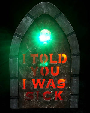Light Up Tombstone 31cm