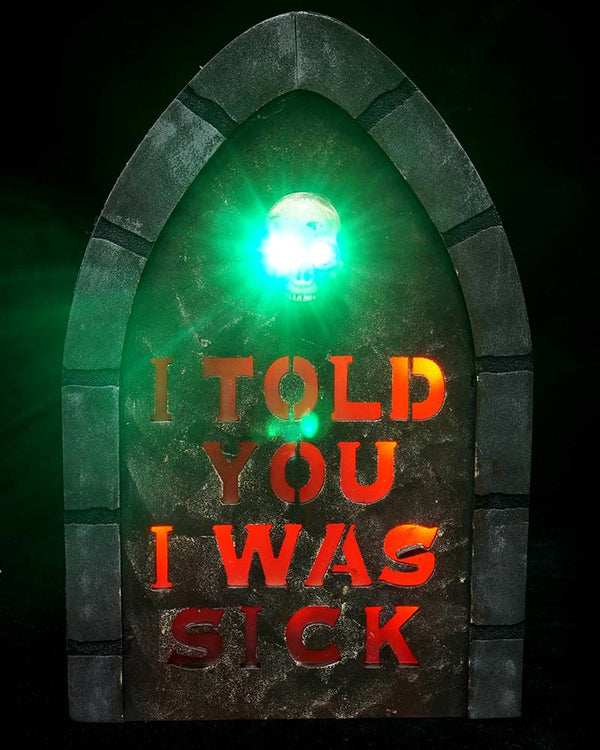 Light Up Tombstone 31cm