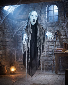 Lightning Wizard Animated Hanging Halloween Decoration 1.1m