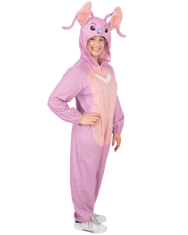Lilo and Stitch Angel Hooded Onesie Adult Costume