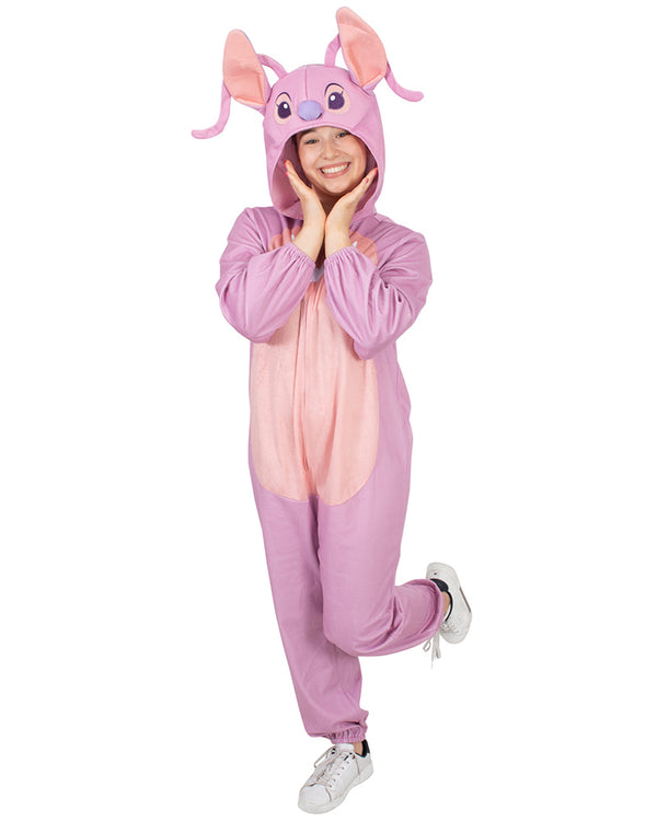 Lilo and Stitch Angel Hooded Onesie Adult Costume