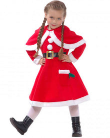 Morph Costume Little Miss Santa Kids Christmas Costume 4-6 Years