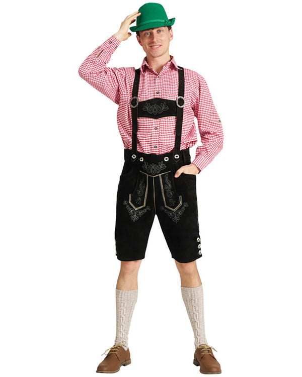 Ludwig Authentic Oktoberfest Leather Lederhosen Plus Size Mens Costume