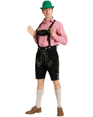 Ludwig Authentic Oktoberfest Leather Lederhosen Plus Size Mens Costume