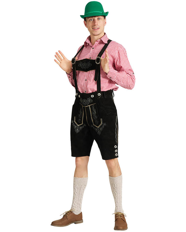 Ludwig Authentic Oktoberfest Leather Lederhosen Plus Size Mens Costume