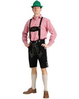 Ludwig Authentic Oktoberfest Leather Lederhosen Plus Size Mens Costume