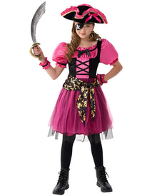 Magenta Pirate Girls Costume
