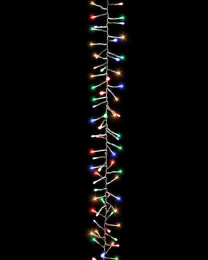 Manic Multicoloured Twinkling Curtain Lights 6m