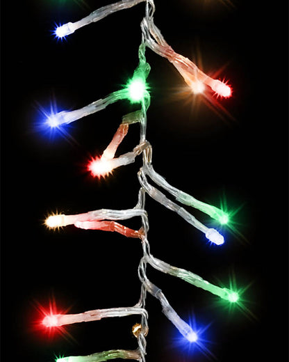 Manic Multicoloured Twinkling Curtain Lights 6m