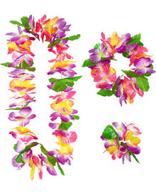 Maui Hawaiian Lei Crown and Bracelet Set