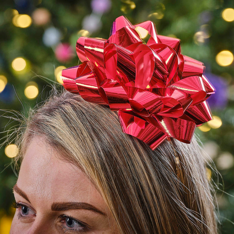Merry & Bright Present Bow Christmas Headband