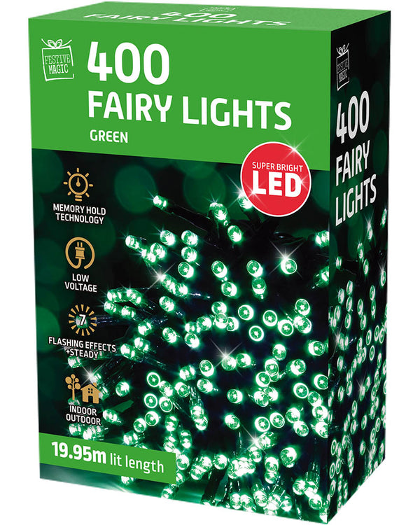Flashing Mean Green 400 Piece LED Christmas Fairy Lights