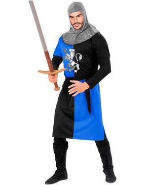 Medieval Blue Knight Mens Costume