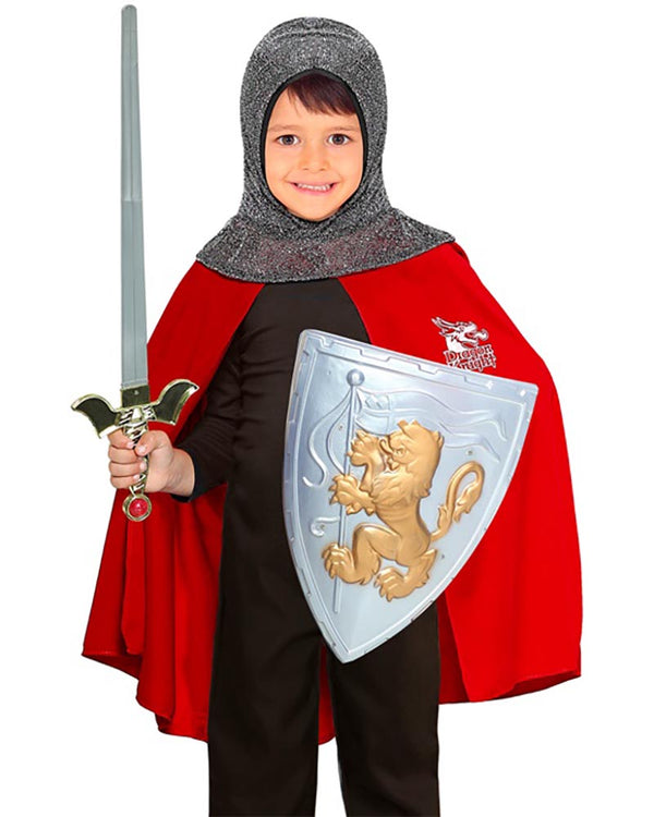 Medieval Knight Kids Cape with Hood