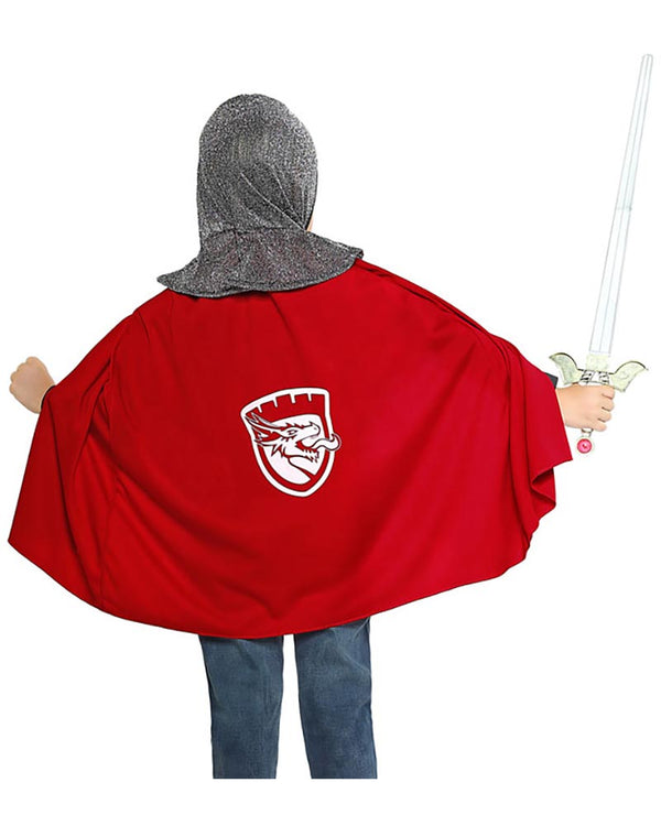 Medieval Knight Kids Cape with Hood