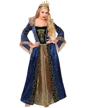 Elegant Medieval Queen Womens Costume