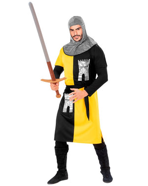 Medieval Yellow Knight Mens Costume