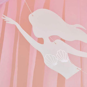 Mermaid Bunting Happy Birthday with Mermaid & Shells Pack of 2