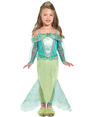 Mermaid Aqua Princess Toddler and Girls Costume