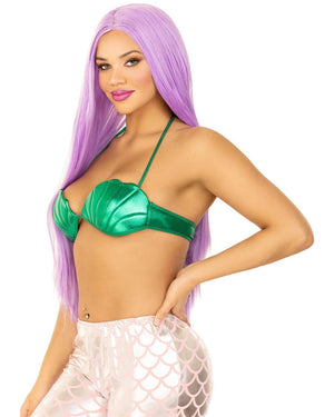 Mermaid Green Shell Bra Top