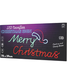 Merry Christmas Hat Neonflex LED Christmas Light 78cm