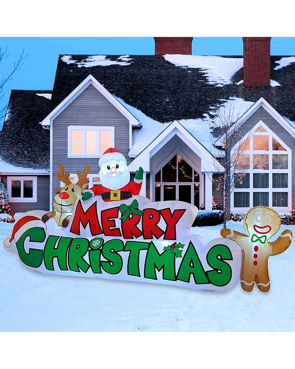 Merry Christmas Lawn Inflatable 3m