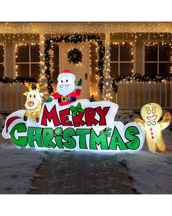 Merry Christmas Lawn Inflatable 3m
