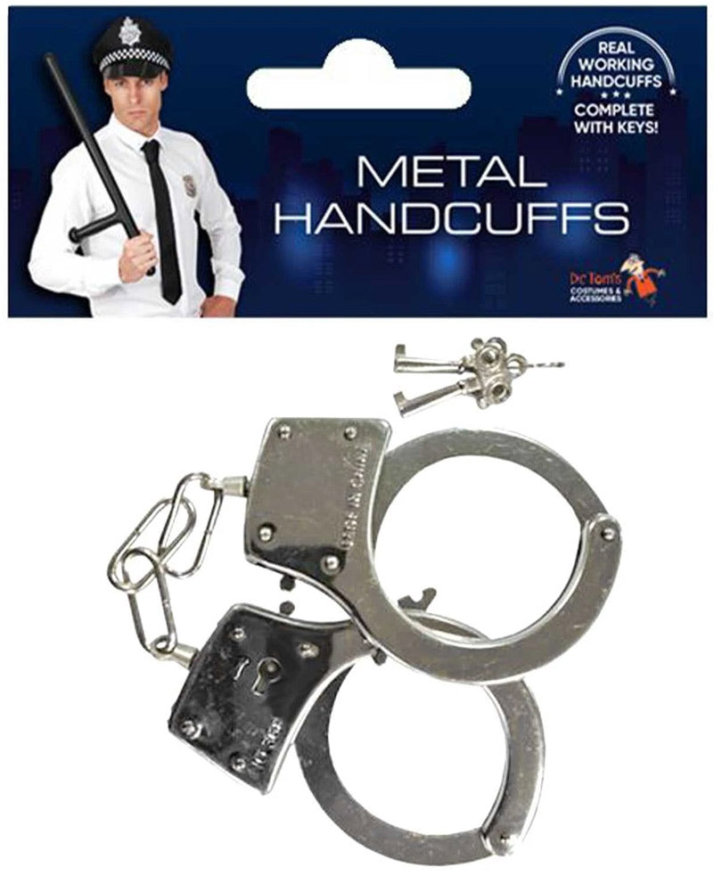 Metal Police Handcuffs Prop