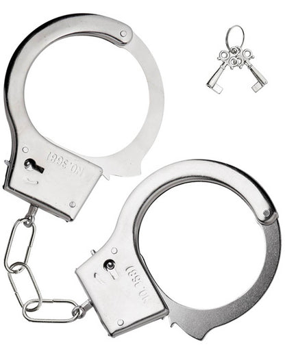 Metal Handcuffs With Keys Prop