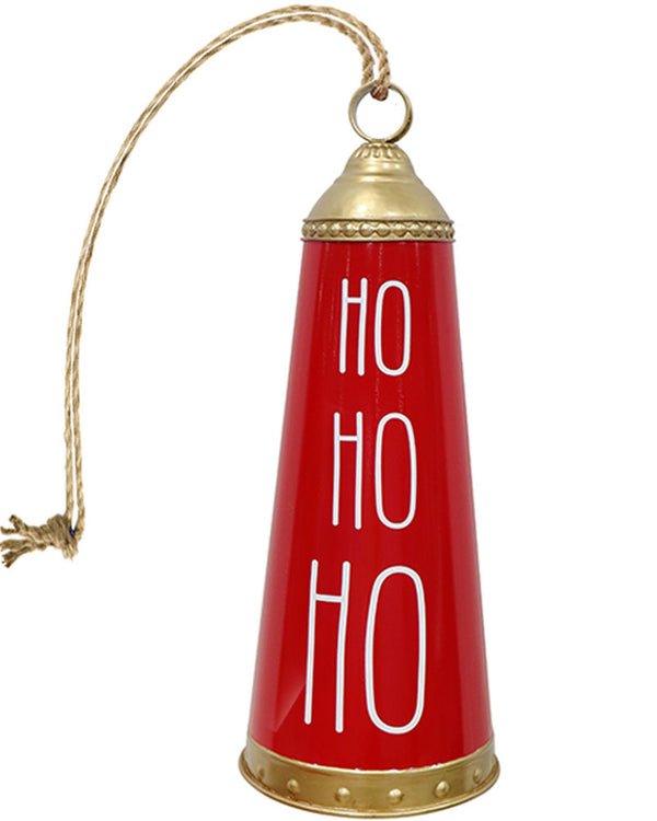 Christmas Metal Red Bell Ho Ho Ho 54cm