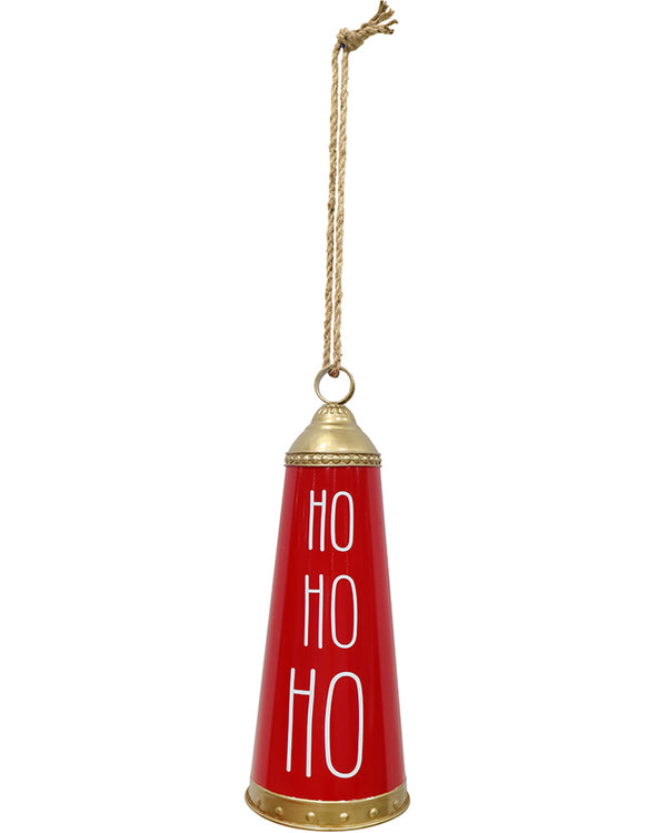 Christmas Metal Red Bell Ho Ho Ho 54cm