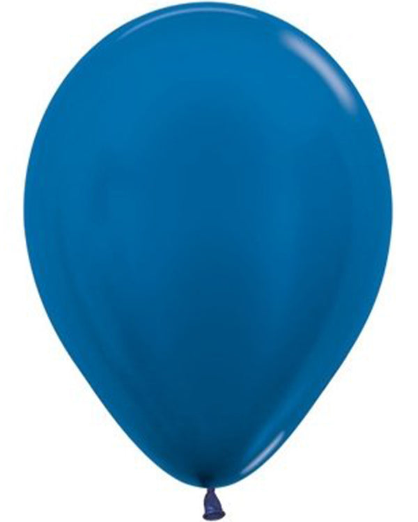Metallic Blue 30cm Latex Balloons Pack of 50