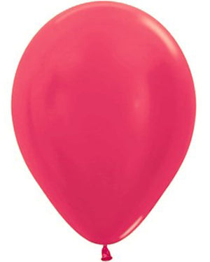 Metallic Fuchsia 30cm Latex Balloons Pack of 50