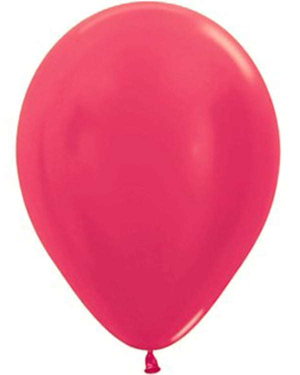 Metallic Fuchsia 30cm Latex Balloons Pack of 50