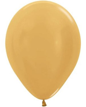 Metallic Gold 30cm Latex Balloons Pack of 50