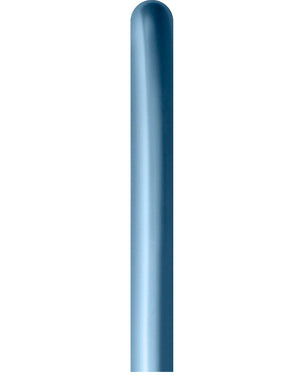 Metallic Reflex Blue 260T Latex Modelling Balloons Pack of 50