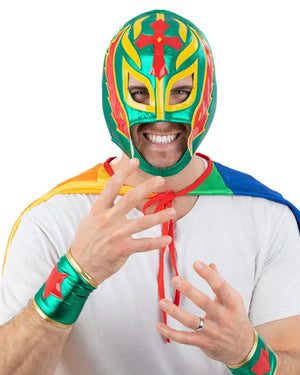 Mexican Wrestler Mask and Wrist Cuffs