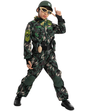 Military Deluxe Complete Kids Costume