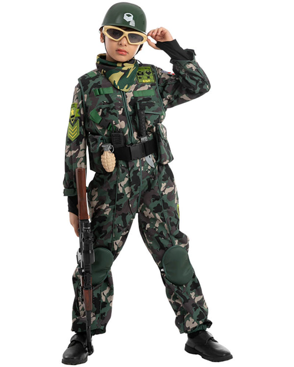 Military Deluxe Complete Kids Costume