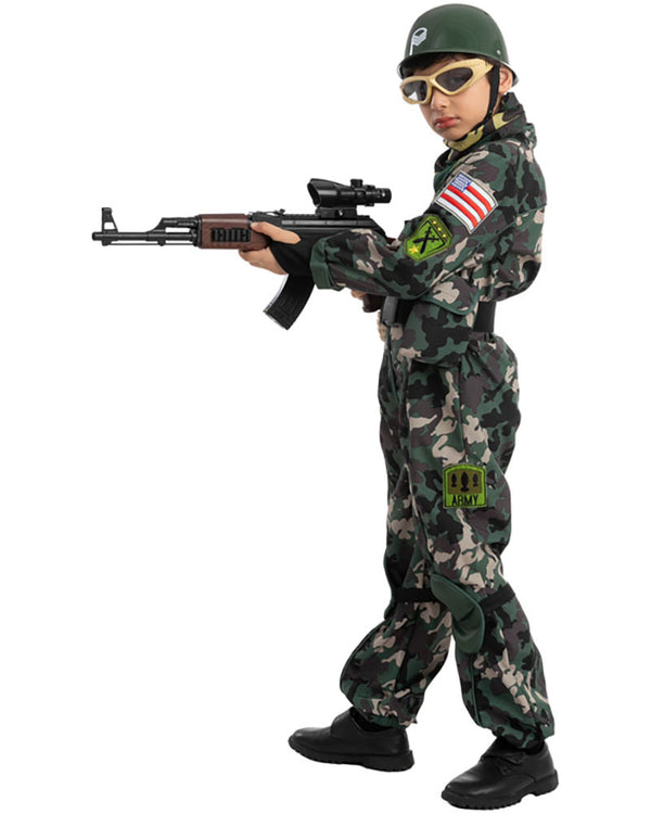 Military Deluxe Complete Kids Costume