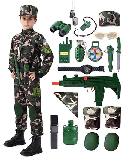 Military Deluxe Complete Kids Costume