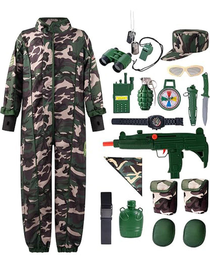 Military Deluxe Complete Kids Costume