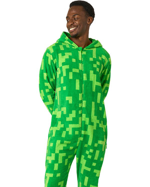 Minecraft Creeper Opposuit Adult Onesie