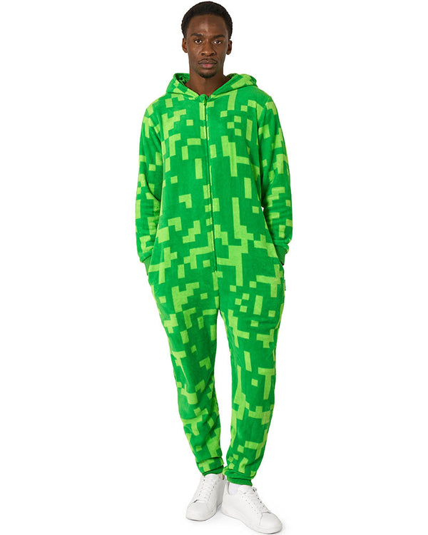 Minecraft Creeper Opposuit Adult Onesie
