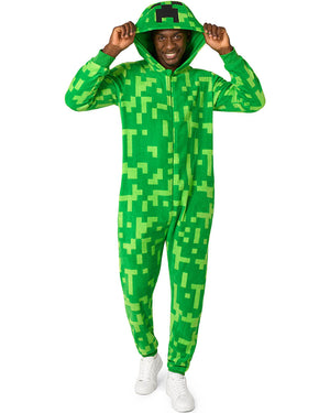 Minecraft Creeper Opposuit Adult Onesie