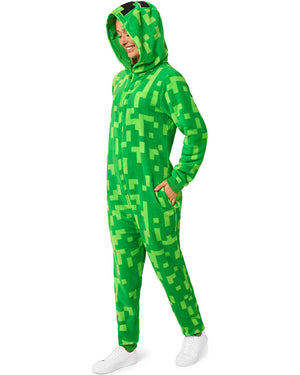 Minecraft Creeper Opposuit Adult Onesie