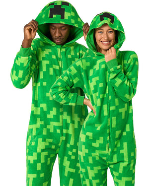 Minecraft Creeper Opposuit Adult Onesie